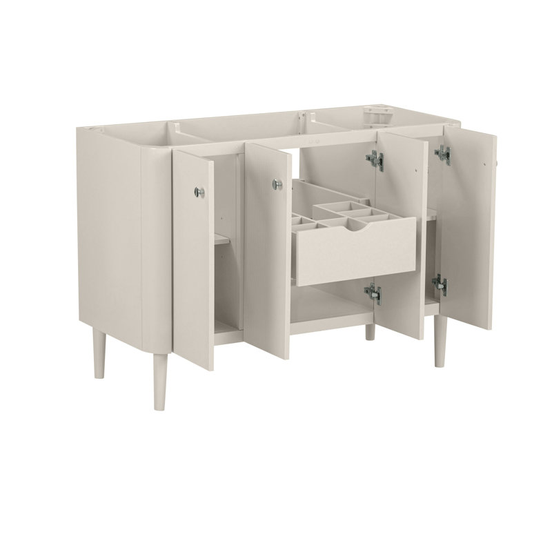 Meuble-lavabo simple Haley 48 po, blanc cachemire