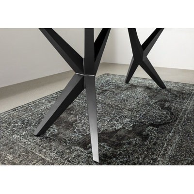 Acacia Rectangular Solid Wood Top Dining Table