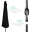 Shearer 10ft Solar LED Lighted Patio Umbrella w/ Tilt Adjustment, UV-Resistant Fabric-189736028