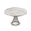 Table de salle à manger ronde en faux marbre, table de cuisine moderne ultrabrillante avec base en acier inoxydable pour des repas élégants