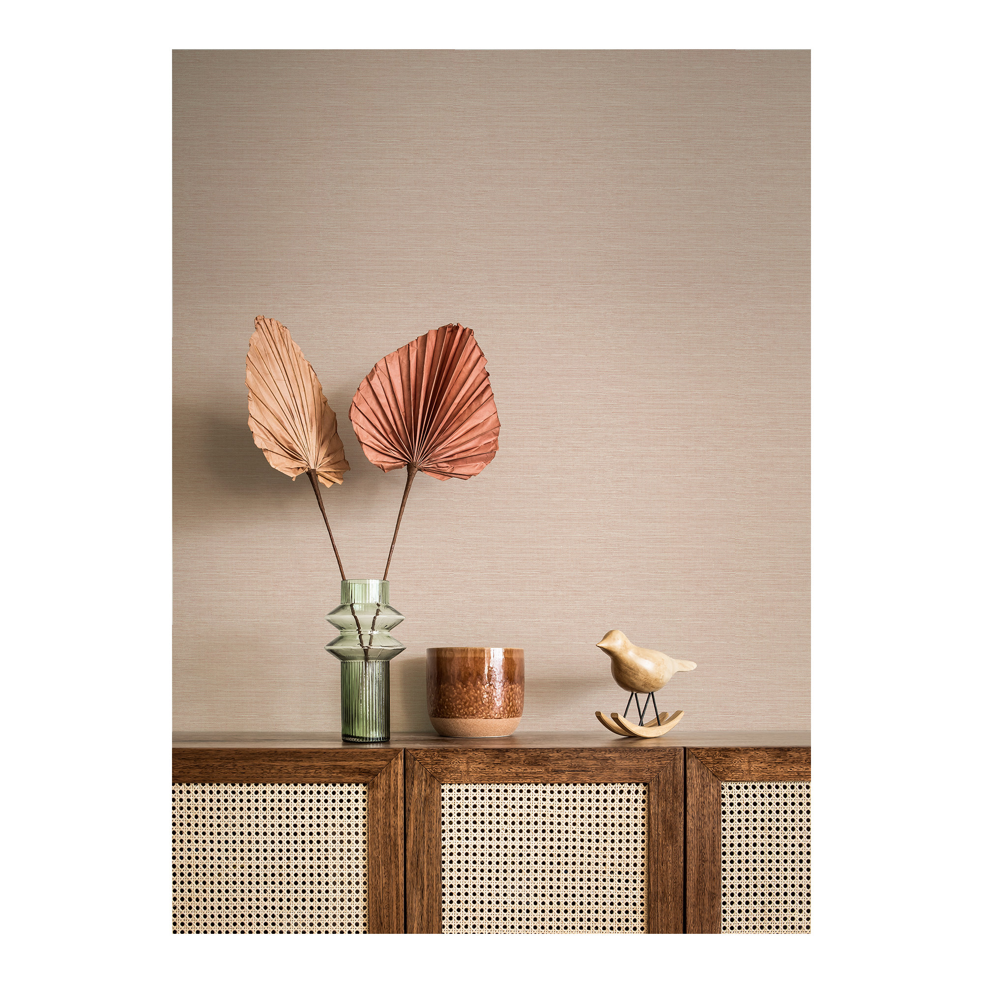 Agave Floral Wallpaper, Pink