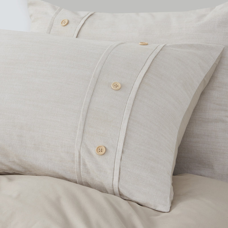 5 Piece Organic Bedroom - Natural Cotton Comforter Cover Bed Oversized, Natural, Full/queen