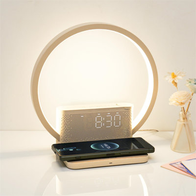 Digital Metal Electric Alarm Tabletop Clock Gold
