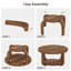 Table basse ronde à 2 niveaux 31 pouces Rustic-771663799