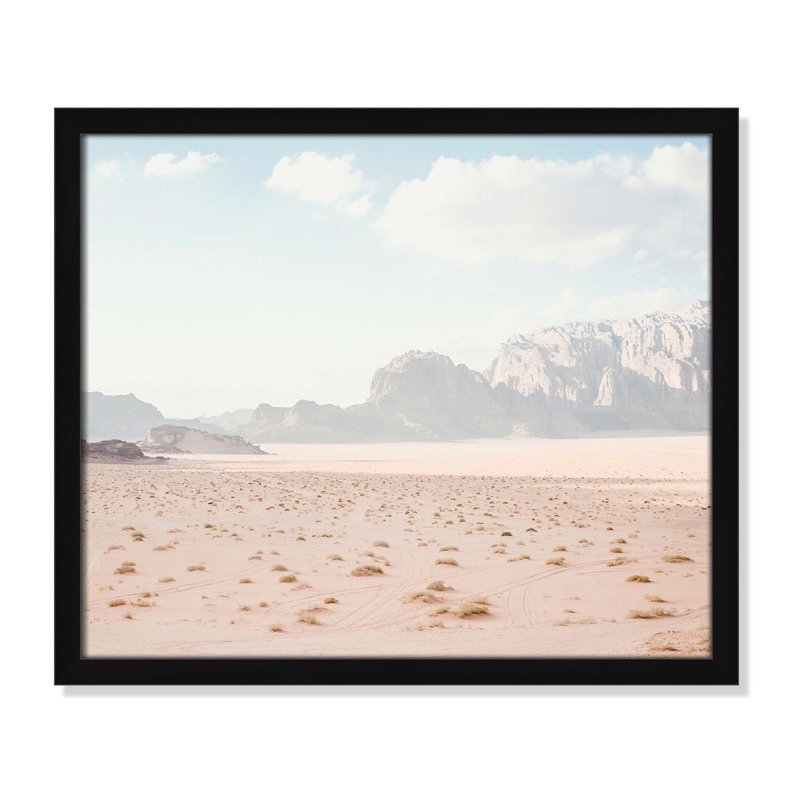Tire Tracks by Leah Straatsma, 19" W x 16" H, Satin Black Framed