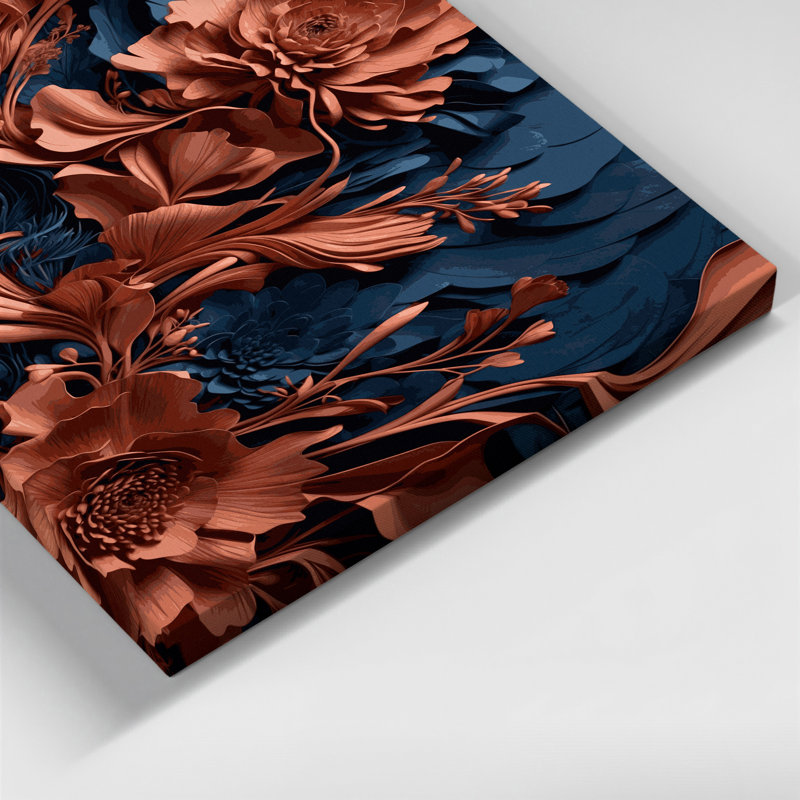 Abstract Florals 49 Purple Canvas Wall Art, 30" H x 20" W