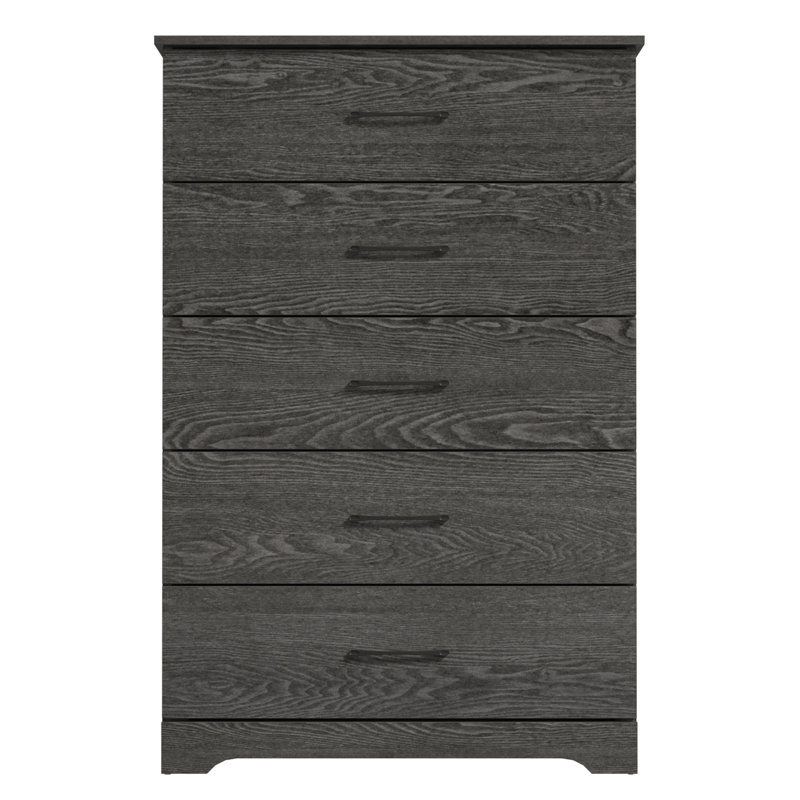 Arkia 5 Drawer 31.5" W Dresser, Dark Gray