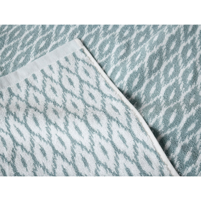 Stinson Organic Bath Towel 28"X54", Alpine White/Pacific Blue