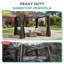Pergola à persiennes Aurestead, pergola réglable en aluminium avec toits à persiennes indépendants, rideaux et moustiquaire-128975888-128975891
