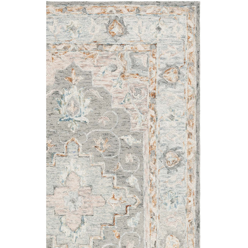 Tapis oriental performance en laine et coton touffeté à la main Aeddan, Rectangle de 5 pi x 8 pi
