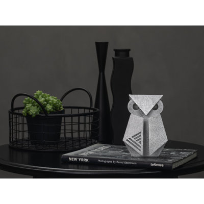 Ciceklic Aluminum Owl Origami Geometric Sculpture
