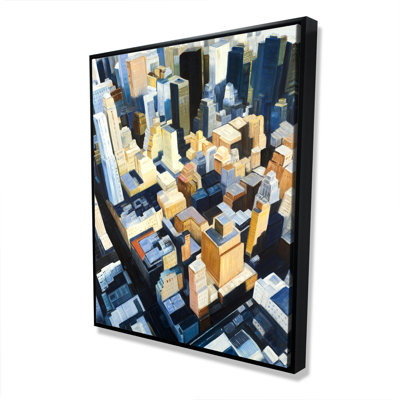 Manhattan View Empire State Building Framed Canvas | Home Decor