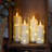 Flameless Flickering Clear Plastic Candles With 11-Key Remote And Timer, Built-In Star String Lights Battery Operated LED Candles, Pack Of 4 (2.2" X5" 6" 7" 8", Black)-701920215