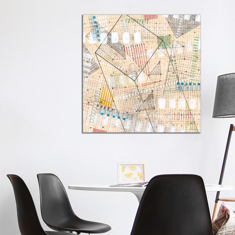 Grid Lines II by Nikki Galapon - Wrapped Canvas Panoramic Print, 93.98 cm H x 93.98 cm W x 1.91 cm D