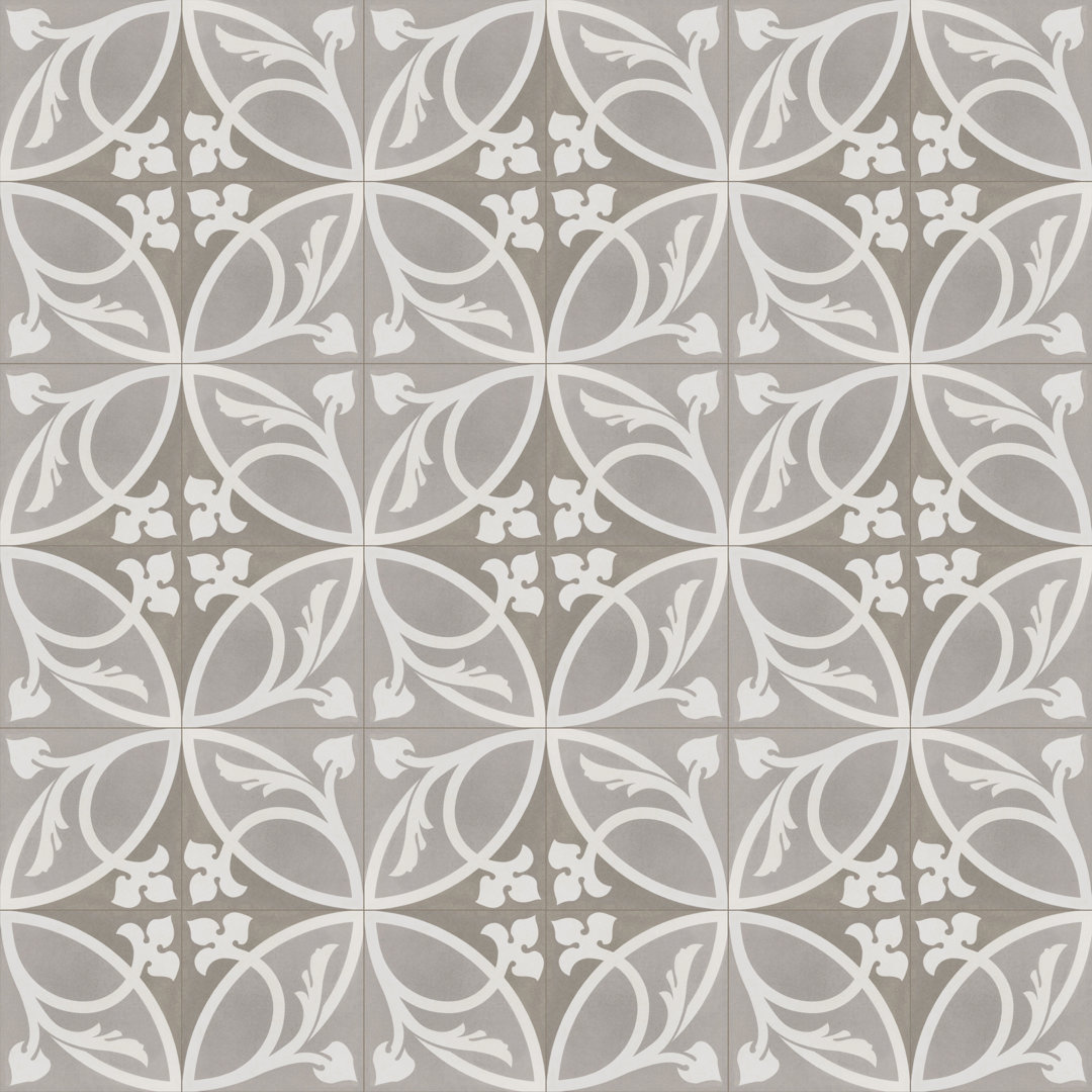 Caprice Taupe 8" x 8" Porcelain Patterned Wall & Floor Tile Merola Tile