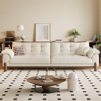 White Genuine Leather Modular Sofa