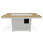 36" x 54" Rustic Polymer Fire Table with Propane Shelf-380258340