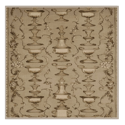 Tapis brun français lavable à la machine