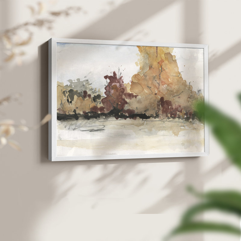 The Autumn View II - Reproduction encadrée - Restickable, H 11 po x l 14 po, Blanc