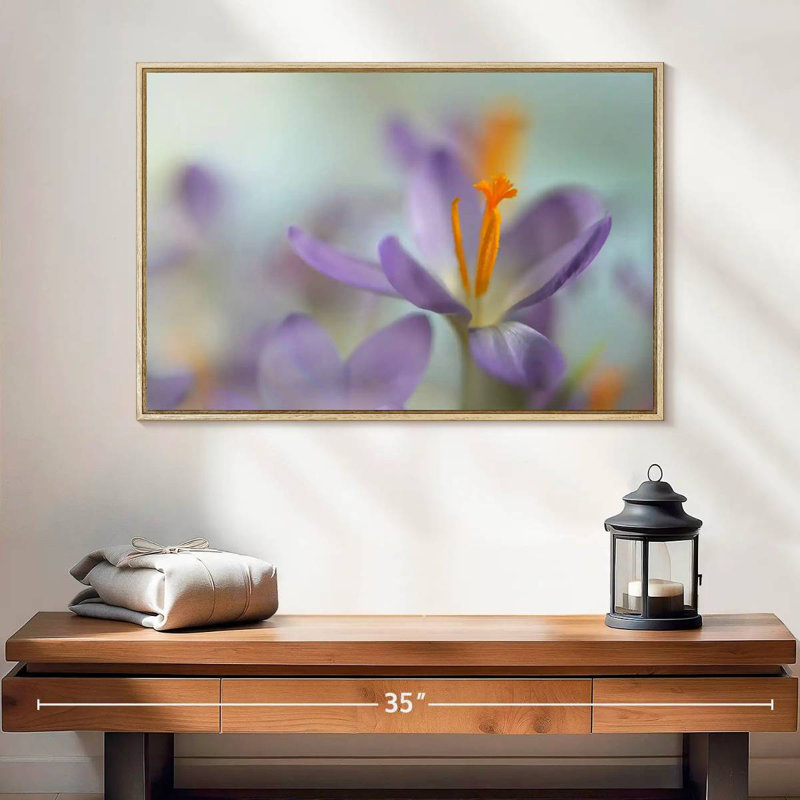 Pastel Spring, 25" X 17", Floating Frame Natural Wood
