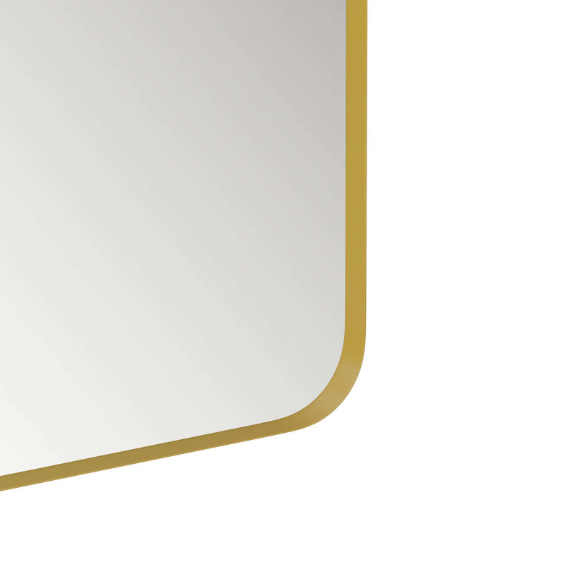 Stainless Steel Rectangle Mirror, Gold, 36" x 24"