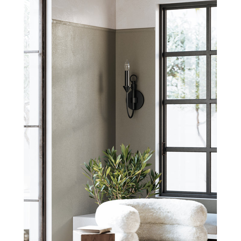 Cate 1 - Light Armed Sconce, Gesso White