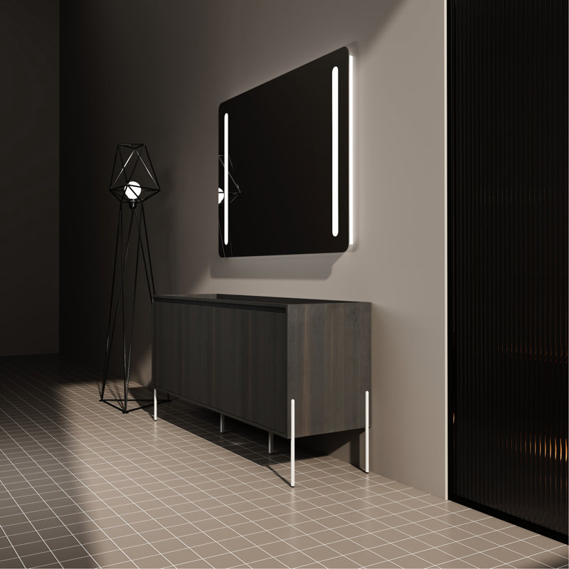 Meuble-lavabo 60 po en chêne foncé