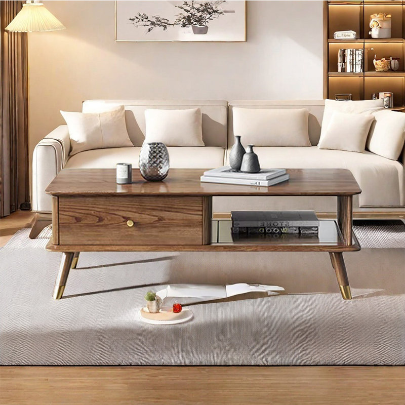 Table basse moderne et simple nordique, H 16,53 po x l 39,37 po x P 19,68 po