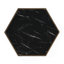 Table basse hexagonale rustique rétro en bois, avec 2 tiroirs cachés, dessus en marbre texturé, parfaite pour les intérieurs rétro-1725484520-1725484522