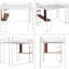 Lit mezzanine double avec tablettes Kellen par Mason & Marbles-2039990216