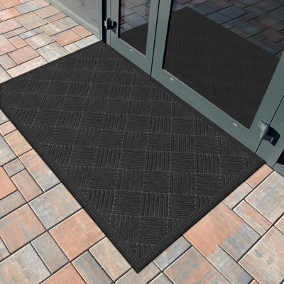 Tapis de porte d'extérieur Crosshatch 60 po x 36 po