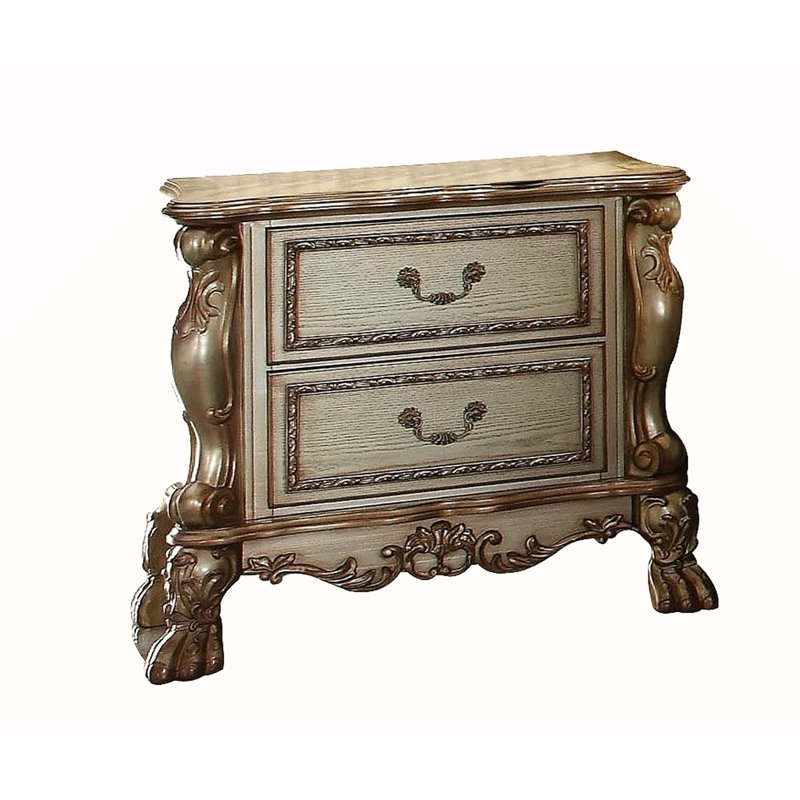 Table de chevet rétro en os, Doré