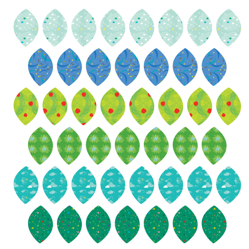 Décalcomanie murale feuilles à motif