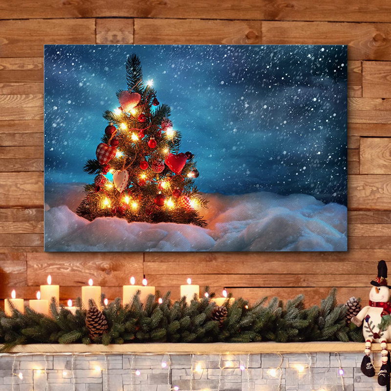 «Christmas Holiday Celebration», impression sur toile tendue, H 12 po x l 18 po x P 1,5 po