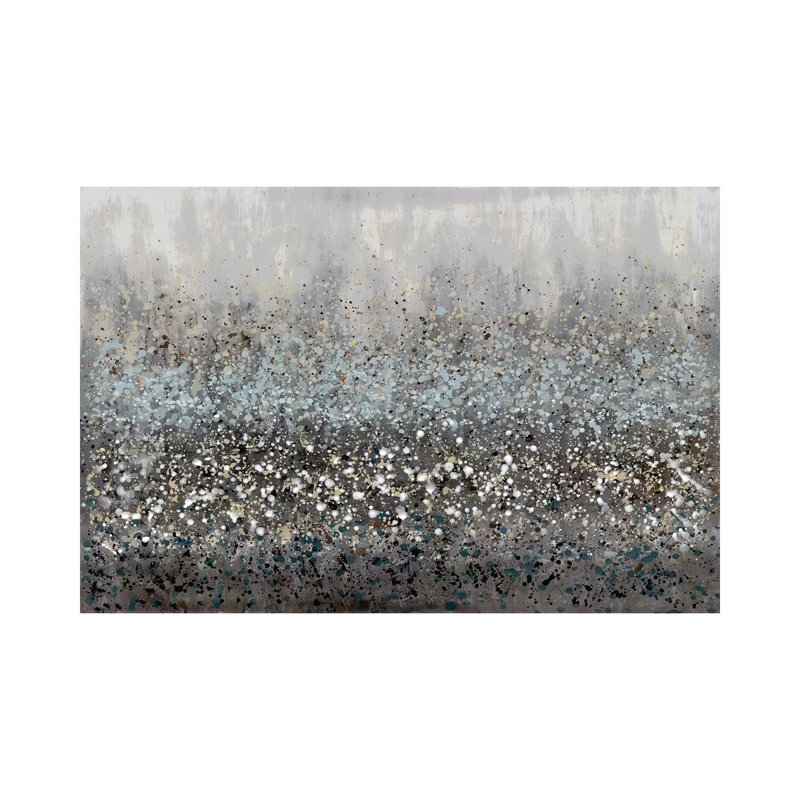 «Drip Field I» par Doris Charest - Estampe numérique sur toile tendue avec châssis, H 26 po x l 40 po x 1,5 po