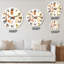 Coups de pinceau abstraits aux couleurs terreuses - Horloge murale moderne-1880300329
