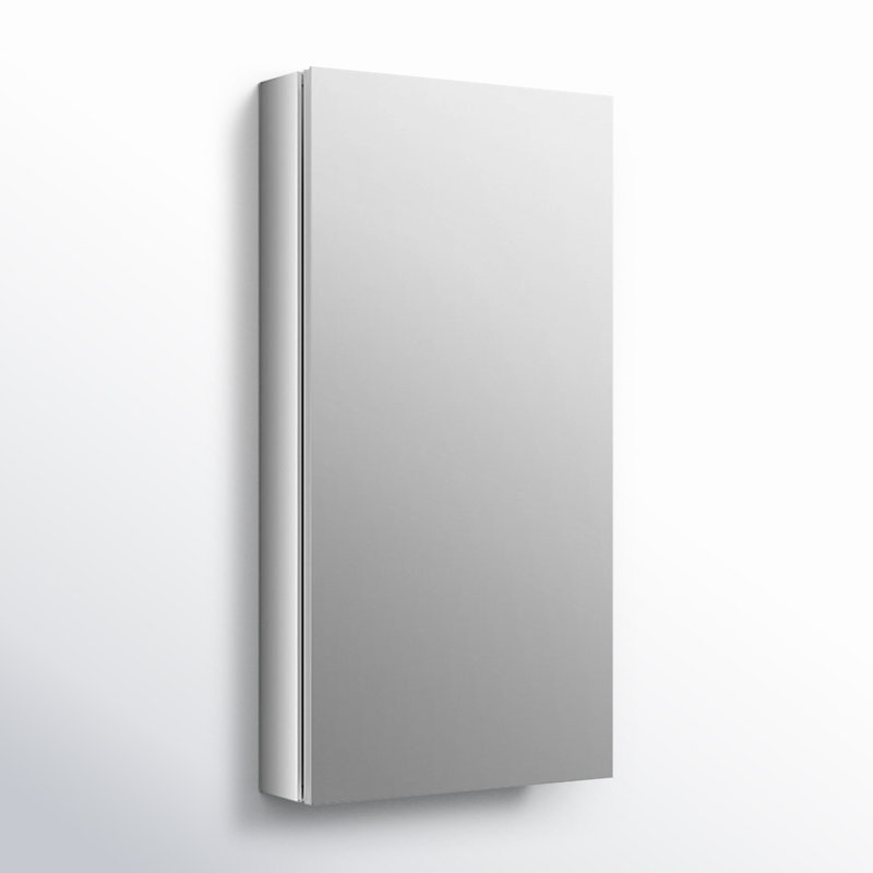 Verdera Recessed or Surface Mount Frameless Medicine Cabinet with 3 Adjustable Shelves, 30" H x 15" W x 4.75" D
