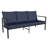 Outdoor Aluminum Frame Wicker 3 Seat Sofa  With Cushions-1594290681