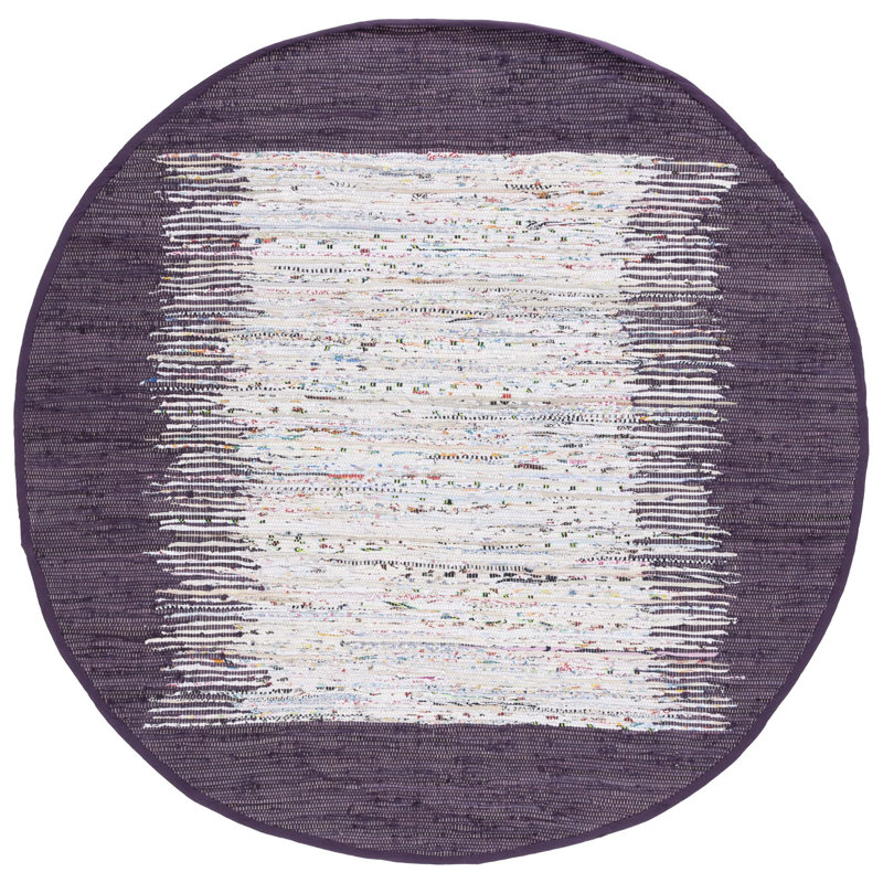 Paynter Hand Woven Cotton Rug, Round 6'