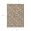 Tapis beige lavable 10 pi x 14 pi intérieur / extérieur floral