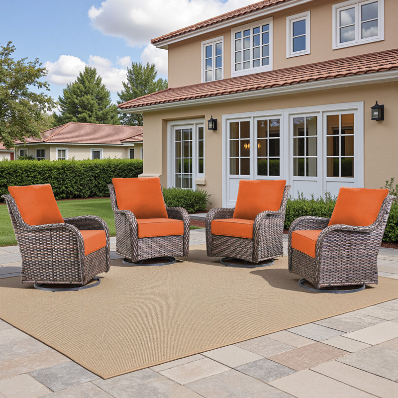 Outdoor Cushions For Patio Furniture,Outdoor Seat Cushion Set 24 X 24 X 6 Inch,Waterproof & Fade Resistant Outdoor Chair Cushions,Deep Patio Chair Cushion With Removable Cover