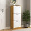 Armoire de rangement pour chaussures avec 3 tiroirs à panneaux blancs-1766767120