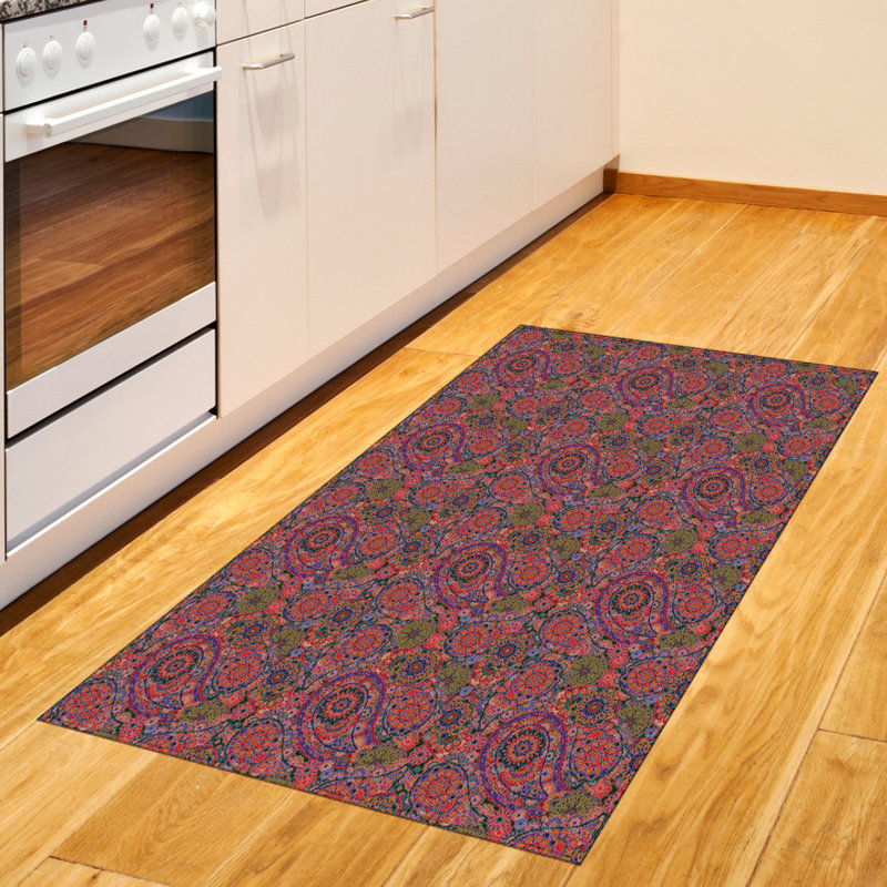 Ethnic High Density Long Fiber Poly Threads Decorative Area Rug Carpet, Rectangle 2'7" x 5'