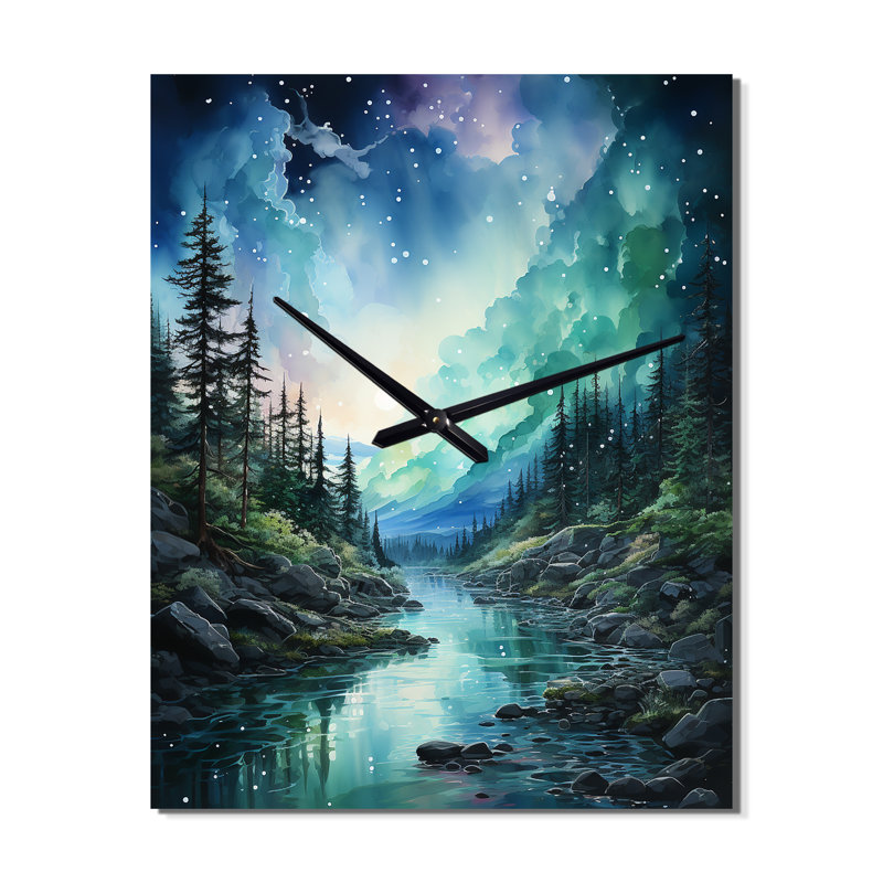 Horloge murale Aurora Borealis, Très grand