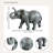 Elephant Garden Statue with Raised Trunk