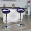 Tabouret de bar contemporain en plastique réglable en hauteur avec dossier arrondi avec découpe Hilia-29471274