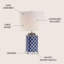 Lampe de table transparente 23 po Cottman