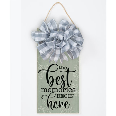 Plaque en bois 13,625 po x 6,75 po The Best Memories
