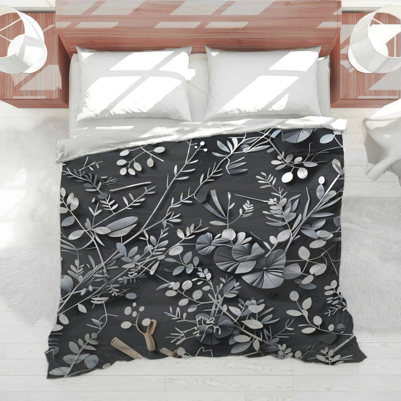 Édredon à motif floral Leafy Bedding, Grand lit