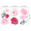 Adhésif décoratif pivoines